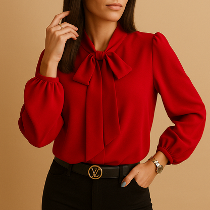 Lianne | Elegante camicetta con fiocco per donna 6