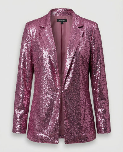 Blazer Donna Paillettes Elegante Slim Fit