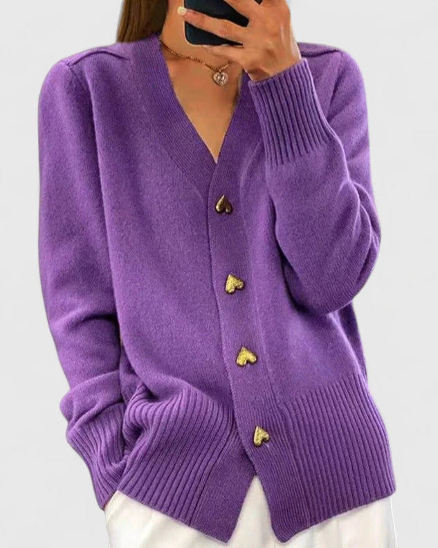 Cardigan Donna Elegante Vestibilità Classica