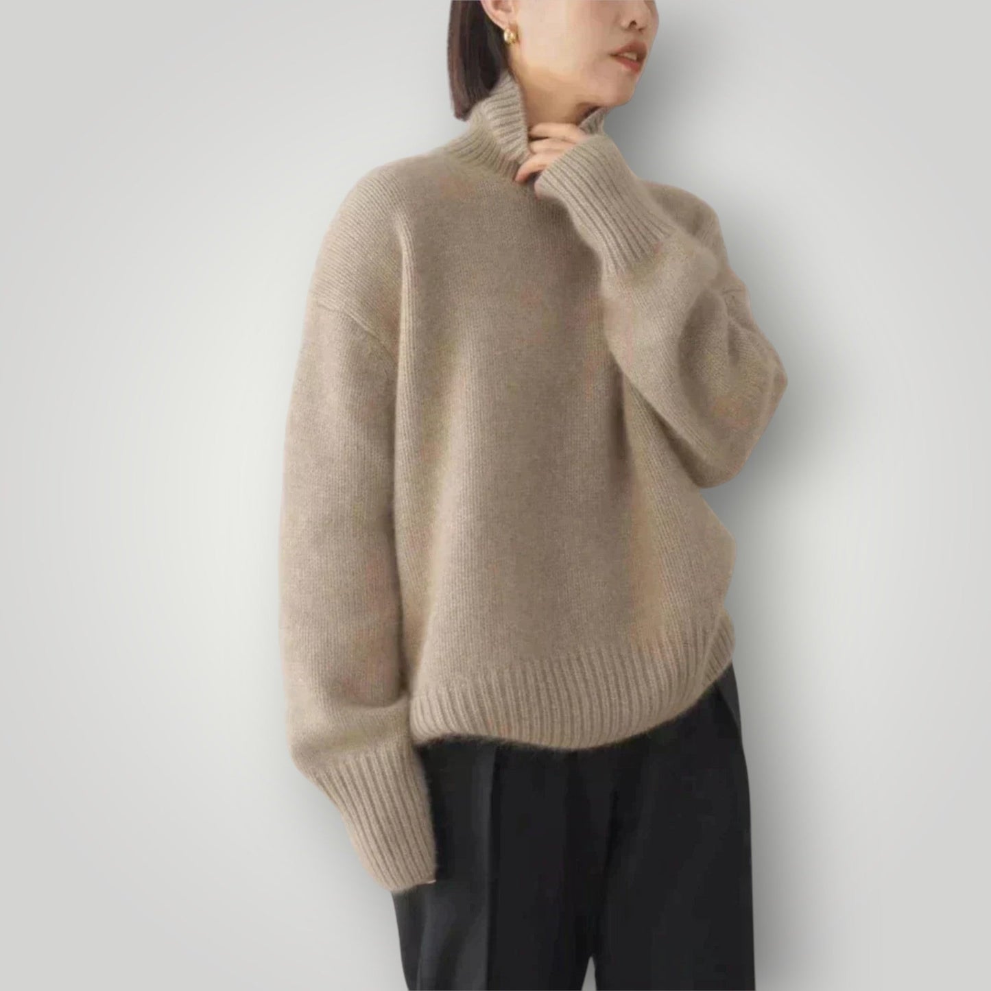 Maglione Donna Dolcevita Morbido Casual Invernale
