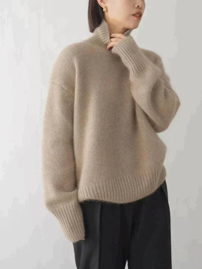 Maglione Donna in Cashmere Morbido Collo Alto
