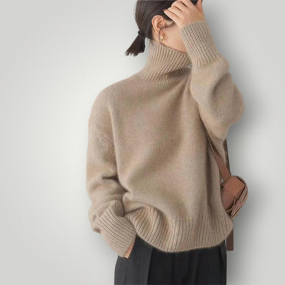 Maglione Donna Dolcevita Morbido Casual Invernale
