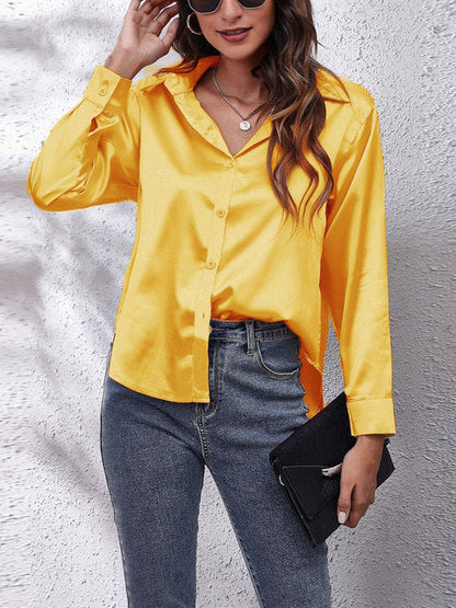 Camicia Formale Donna Manica Lunga con Bottoni