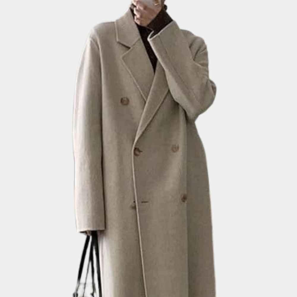 Cappotto Donna Oversize in Lana Doppiopetto con Cintura