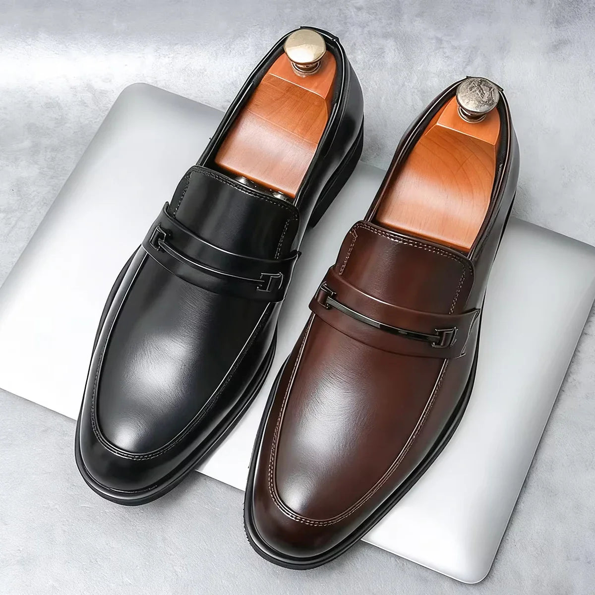 Scarpe Eleganti Uomo Mocassini in Pelle con Morsetto - Vesarelli
