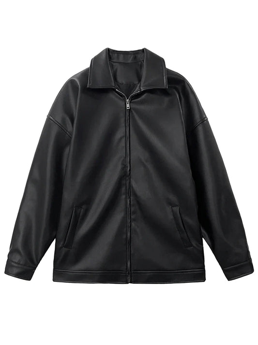 Giacca Uomo in Pelle Casual Oversize - Vesarelli