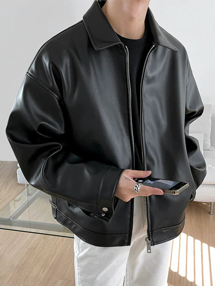 Lucio | Giacca in Pelle Casual Uomo Oversize 3
