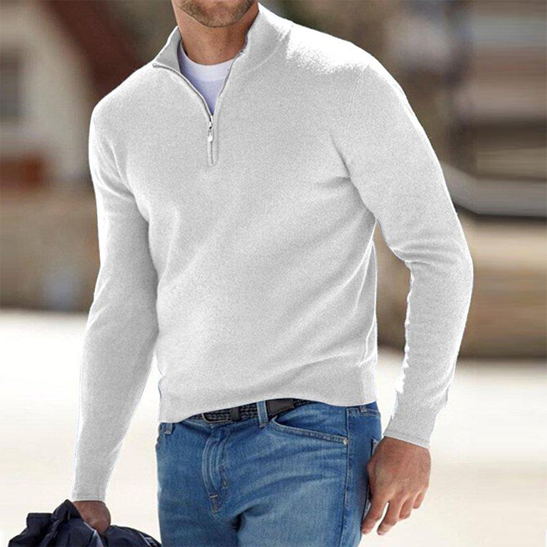 Felpa Uomo con Mezza Zip Comfortevole Stile Casual - Brentozzi