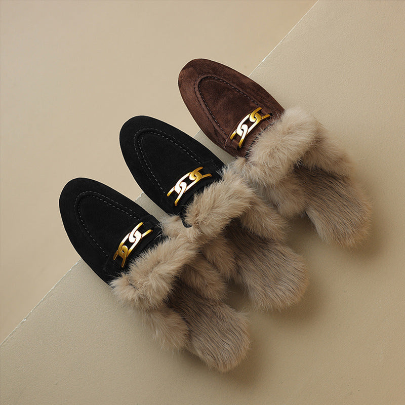 Pantofole Donna in Pelliccia Morbida Chic - Vesarelli
