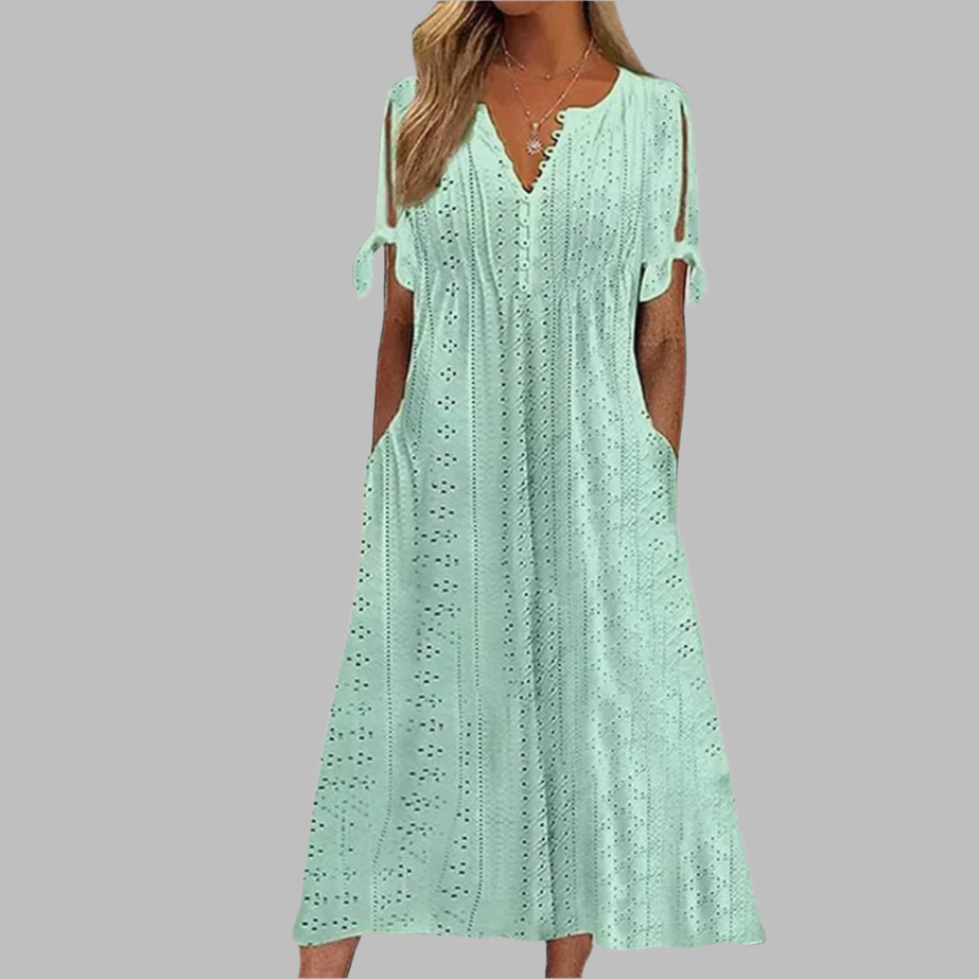 Abito Midi Donna Stile Boho Elegante Estivo