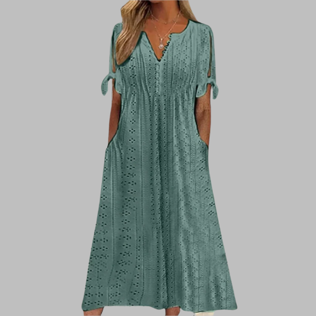 Abito Midi Donna Stile Boho Elegante Estivo