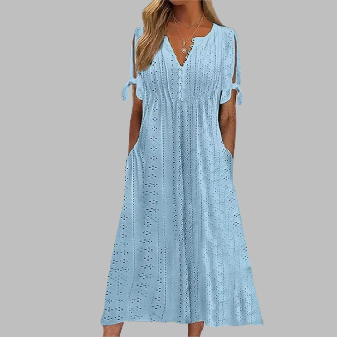 Abito Midi Donna Stile Boho Elegante Estivo