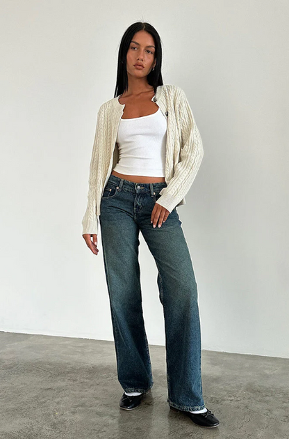 Jeans Donna Vita Bassa Gamba Dritta