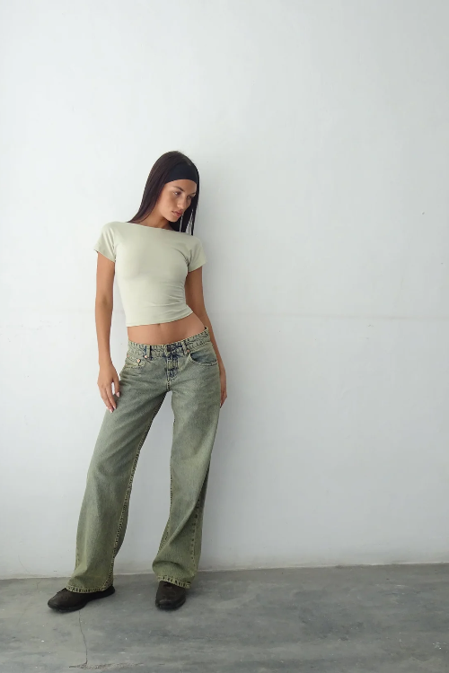 Jeans Donna Vita Bassa Gamba Dritta