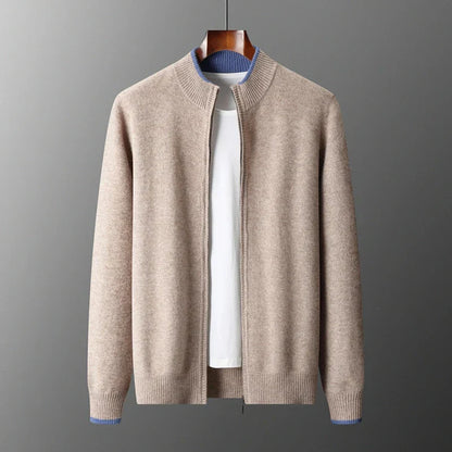 Gilet Uomo in Cashmere con Zip e Vestibilità Elegante