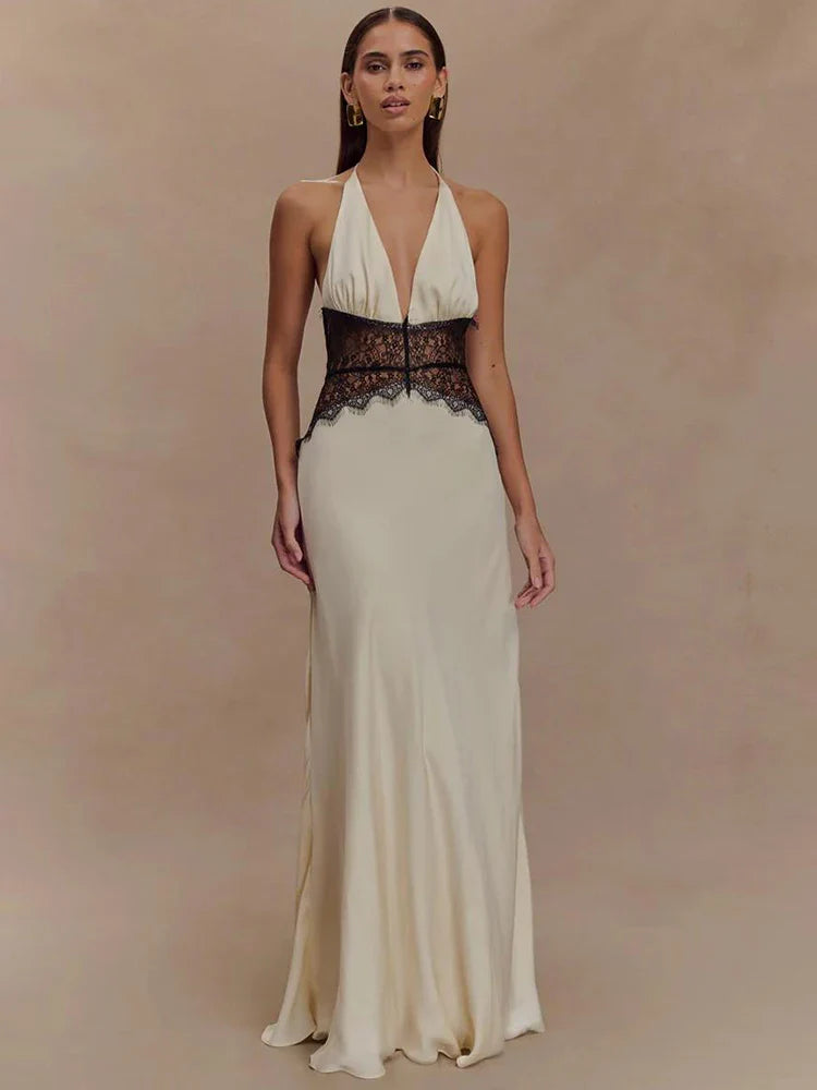 Abito Maxi Donna Scollo Halter - Vesarelli