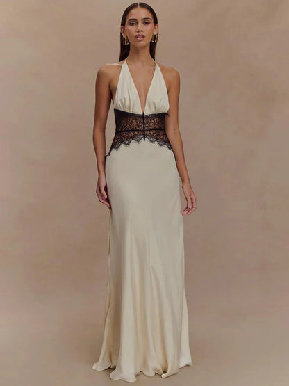 Abito Maxi Donna Scollo Halter - Vesarelli