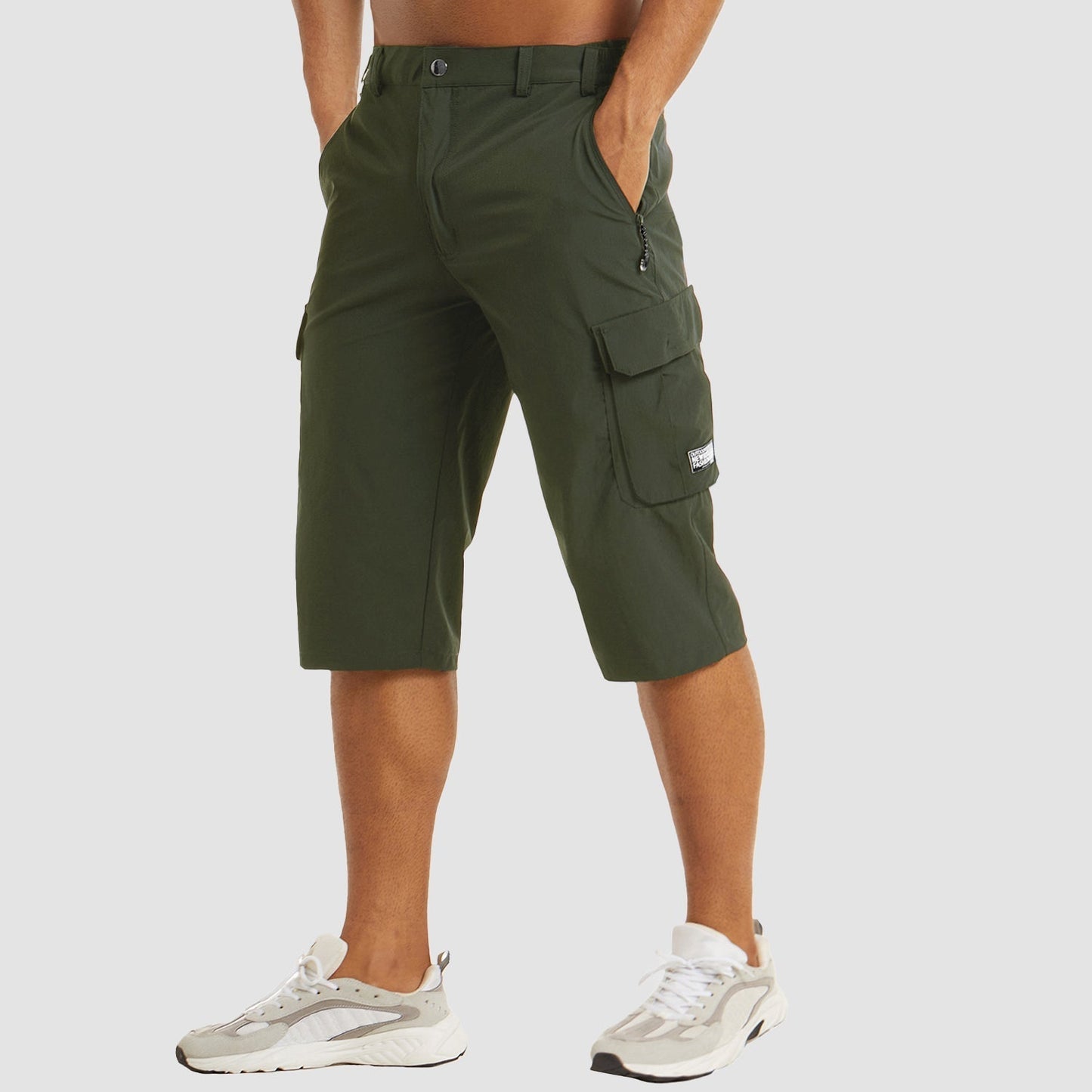 Shorts Cargo Uomo Tessuto Tecnico Asciugatura Rapida