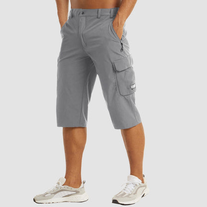 Shorts Cargo Uomo Tessuto Tecnico Asciugatura Rapida