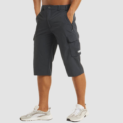 Shorts Cargo Uomo Tessuto Tecnico Asciugatura Rapida
