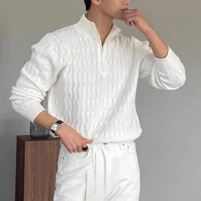 Maglione Jacquard con Zip per Uomini | Trivon