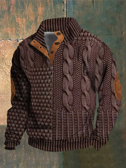 Maglione Uomo Casual con Bottoni Girocollo - Vesarelli