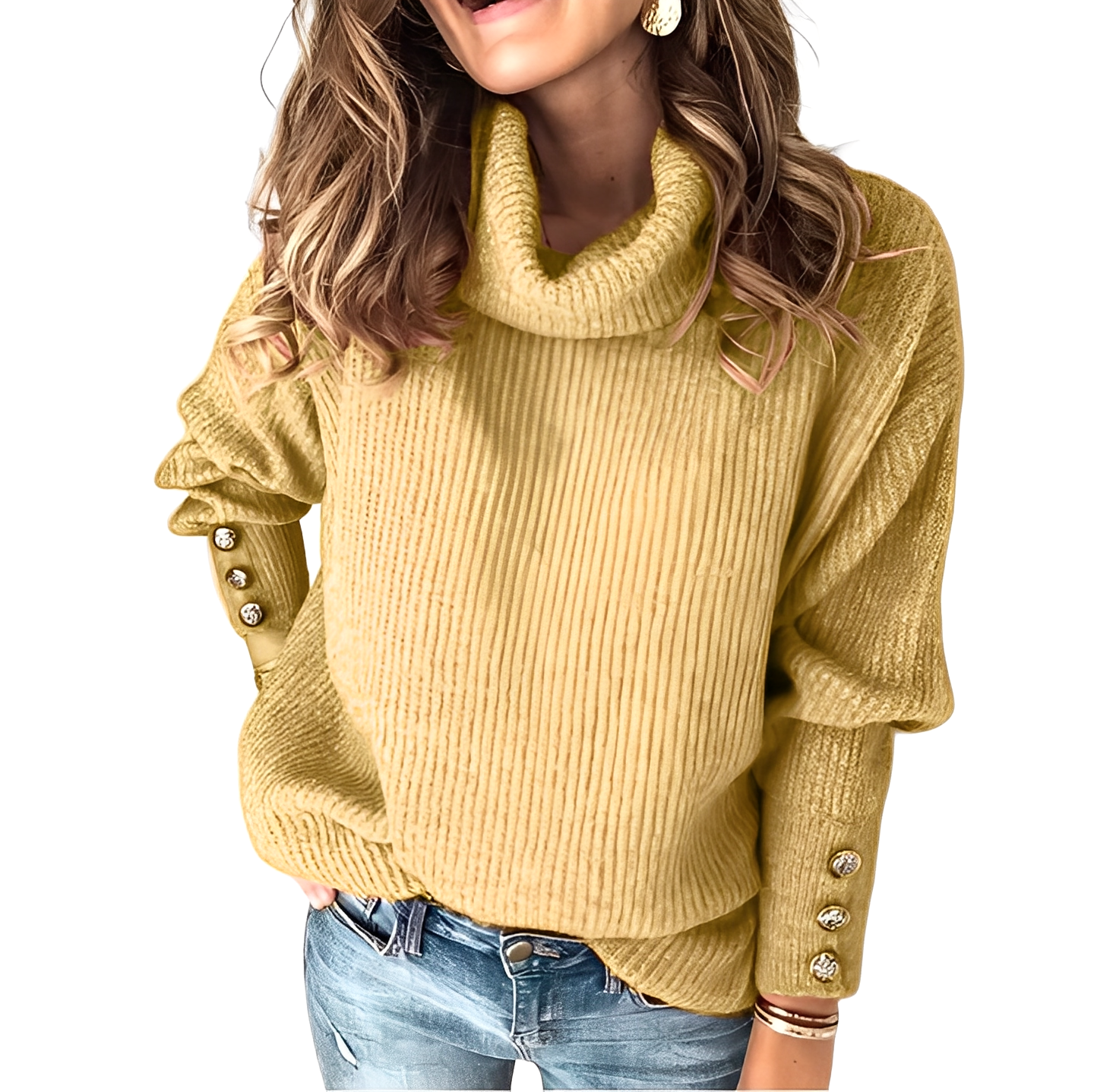 Maglione Donna Collo Alto Morbido in Maglia - Vesarelli