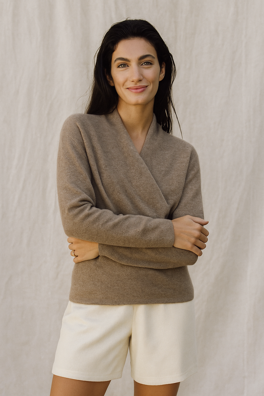 Maglione Donna Scollo a V Morbido Vestibilità Comoda - Vesarelli