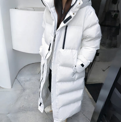 Giacca Lunga Donna in Tessuto Antivento Stile Elegante