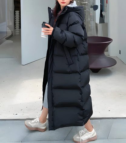 Giacca Lunga Donna in Tessuto Antivento Stile Elegante