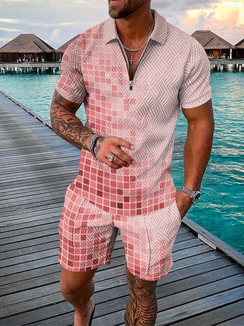 Completo Tempo Libero Uomo Due Pezzi con Stampa Casual - Brentozzi