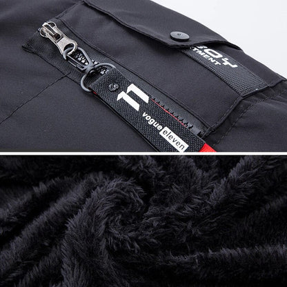 Parka Uomo con Cappuccio e Finitura in Pelliccia Caldo Funzionale