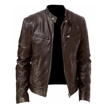 Marco | Giacca in Pelle Casual Uomo Slim Fit 2