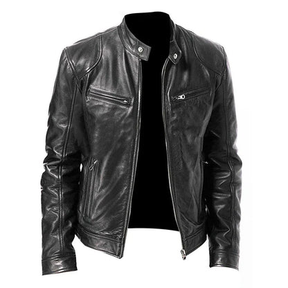 Marco | Giacca in Pelle Casual Uomo Slim Fit 4