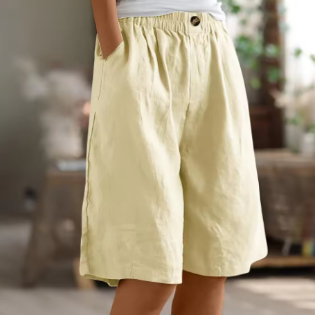 Marta | Pantaloncini Casual Morbidi Beige