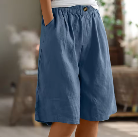 Marta | Pantaloncini Casual Morbidi Blu