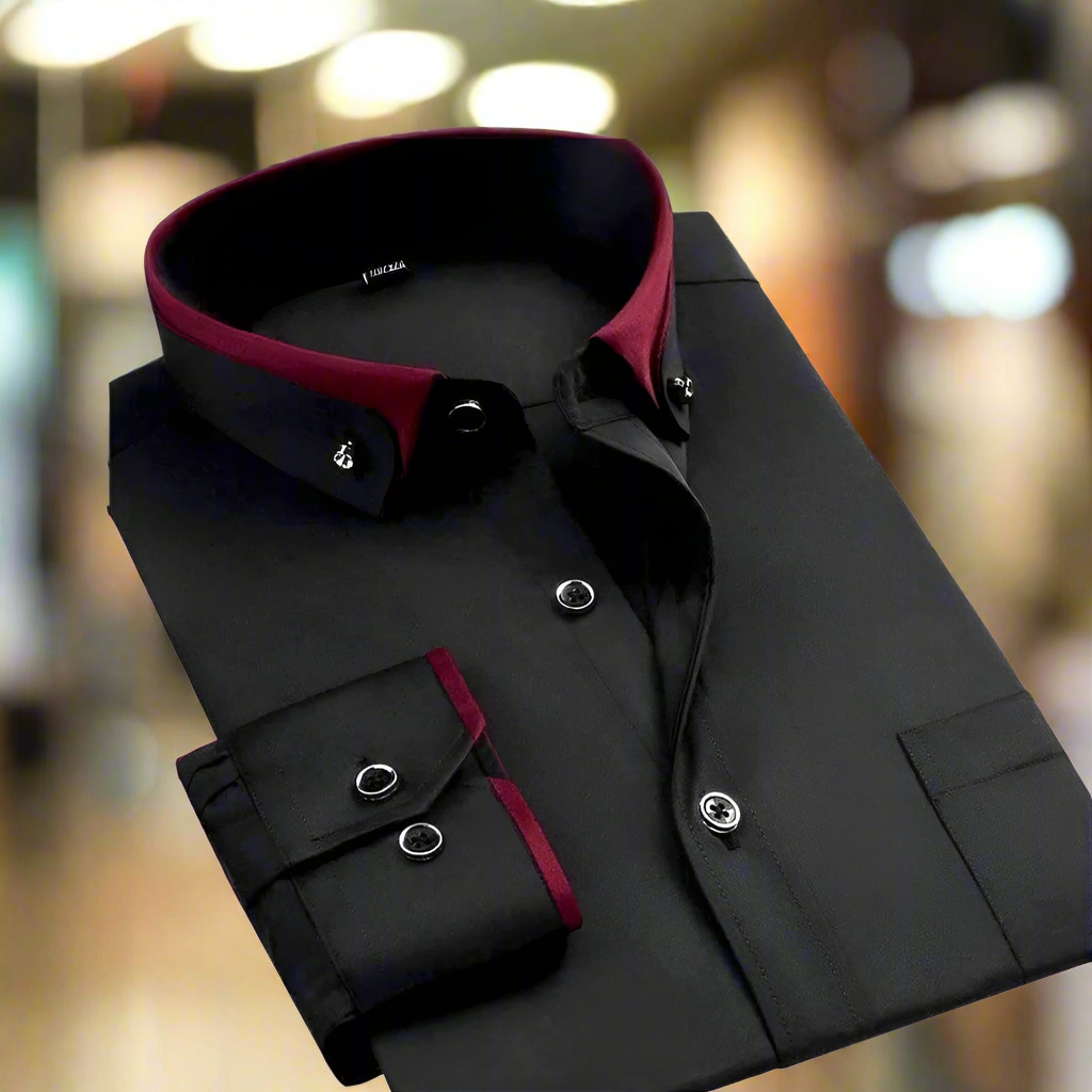 Camicia Uomo Manica Lunga Colletto a Contrasto - Brentozzi