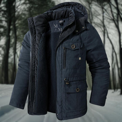 Giacca Invernale Uomo con Cappuccio Funzionale Calda