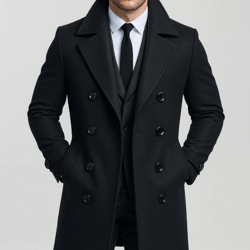 Cappotto Lungo Uomo Doppio Petto Elegante - Brentozzi