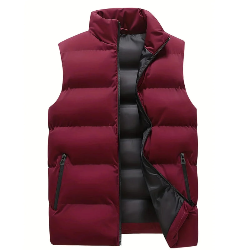 Smanicato Uomo Imbottito con Tasche con Zip