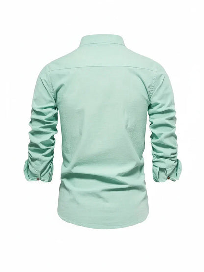 Polo Uomo Collo Alto con Bottoni Stile Casual