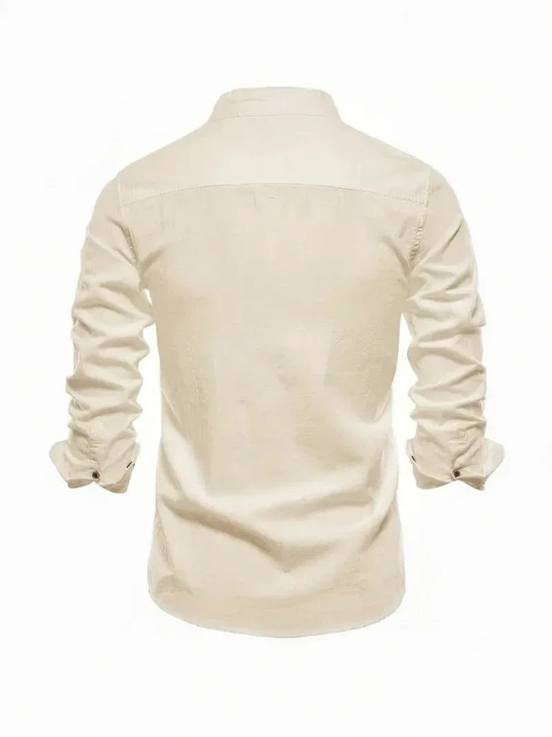 Polo Uomo Collo Alto con Bottoni Stile Casual