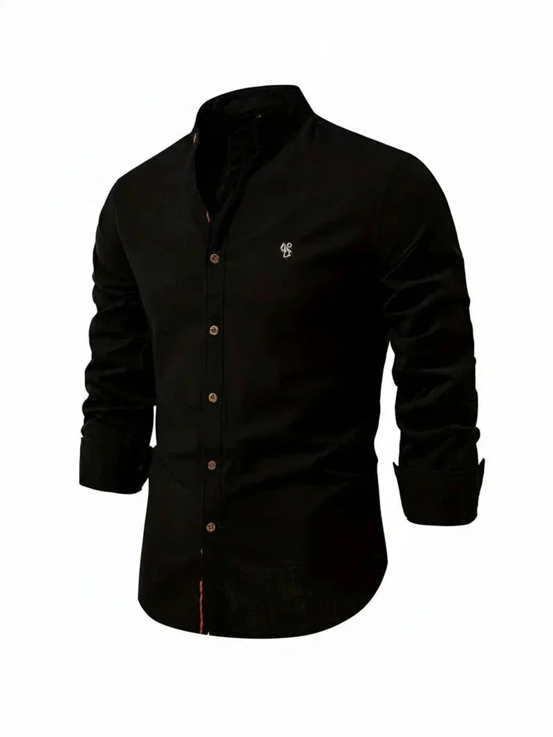 Polo Uomo Collo Alto con Bottoni Stile Casual