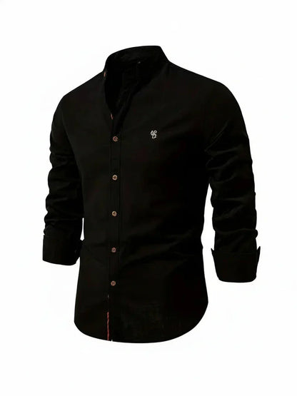 Polo Uomo Collo Alto con Bottoni Stile Casual