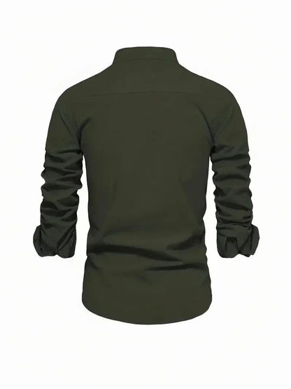Polo Uomo Collo Alto con Bottoni Stile Casual