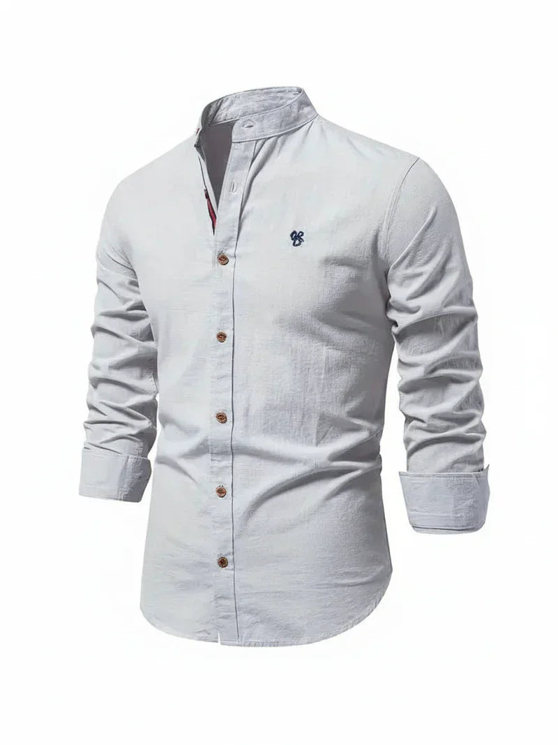 Polo Uomo Collo Alto con Bottoni Stile Casual