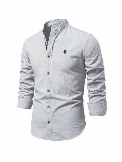 Polo Uomo Collo Alto con Bottoni Stile Casual
