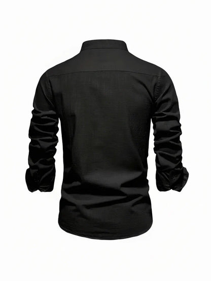 Polo Uomo Collo Alto con Bottoni Stile Casual