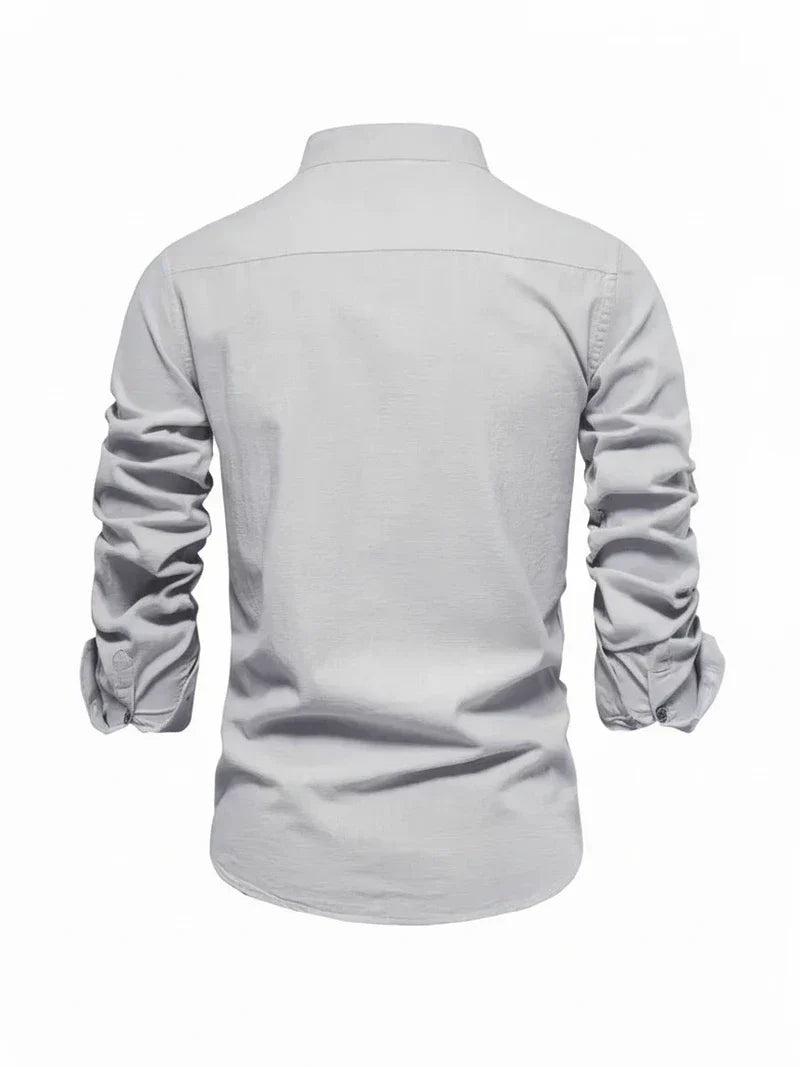 Polo Uomo Collo Alto con Bottoni Stile Casual