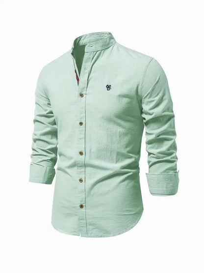 Polo Uomo Collo Alto con Bottoni Stile Casual